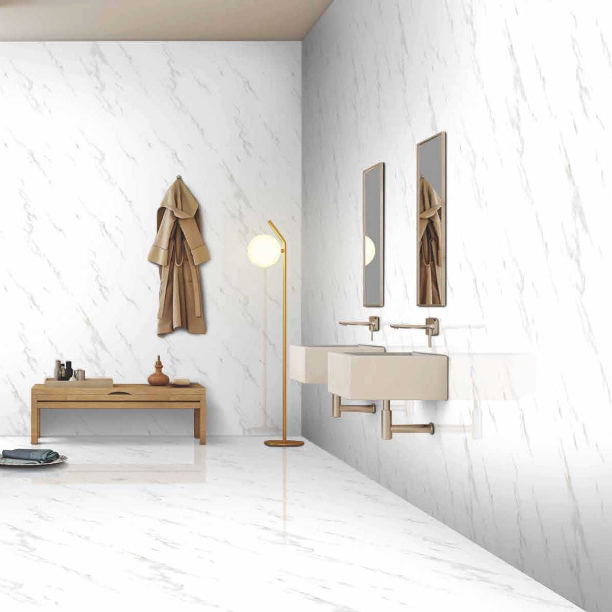 Calacatta Royal Stone Porcelain Wall/Floor Tiles  (Per M)