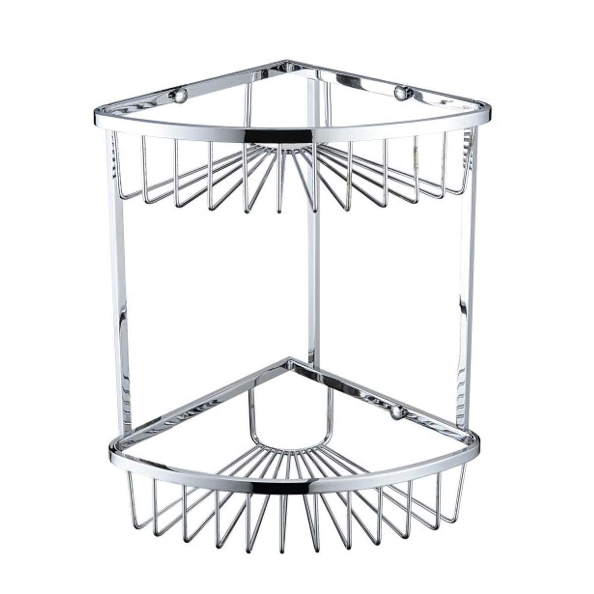 Bristan 2-Tier Corner Fixed Wire Basket (COMP BASK06 C)