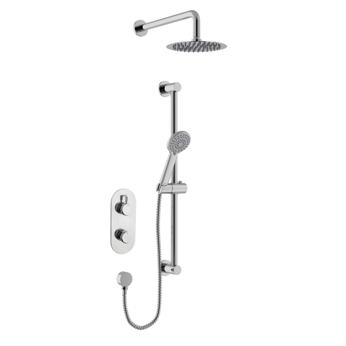 Bristan Concealed Thermostatic Dual Control Two Outlet Shower Pack Chrome (MOLIDA SHWR PK)