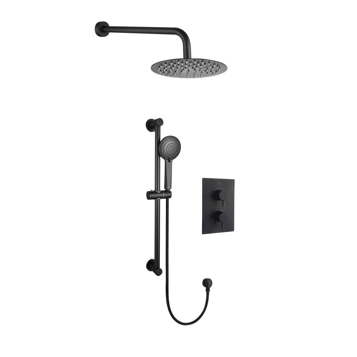 Bristan Prism Recessed Concealed Dual Control Shower Pack (PRISM BLK SHWR PK)