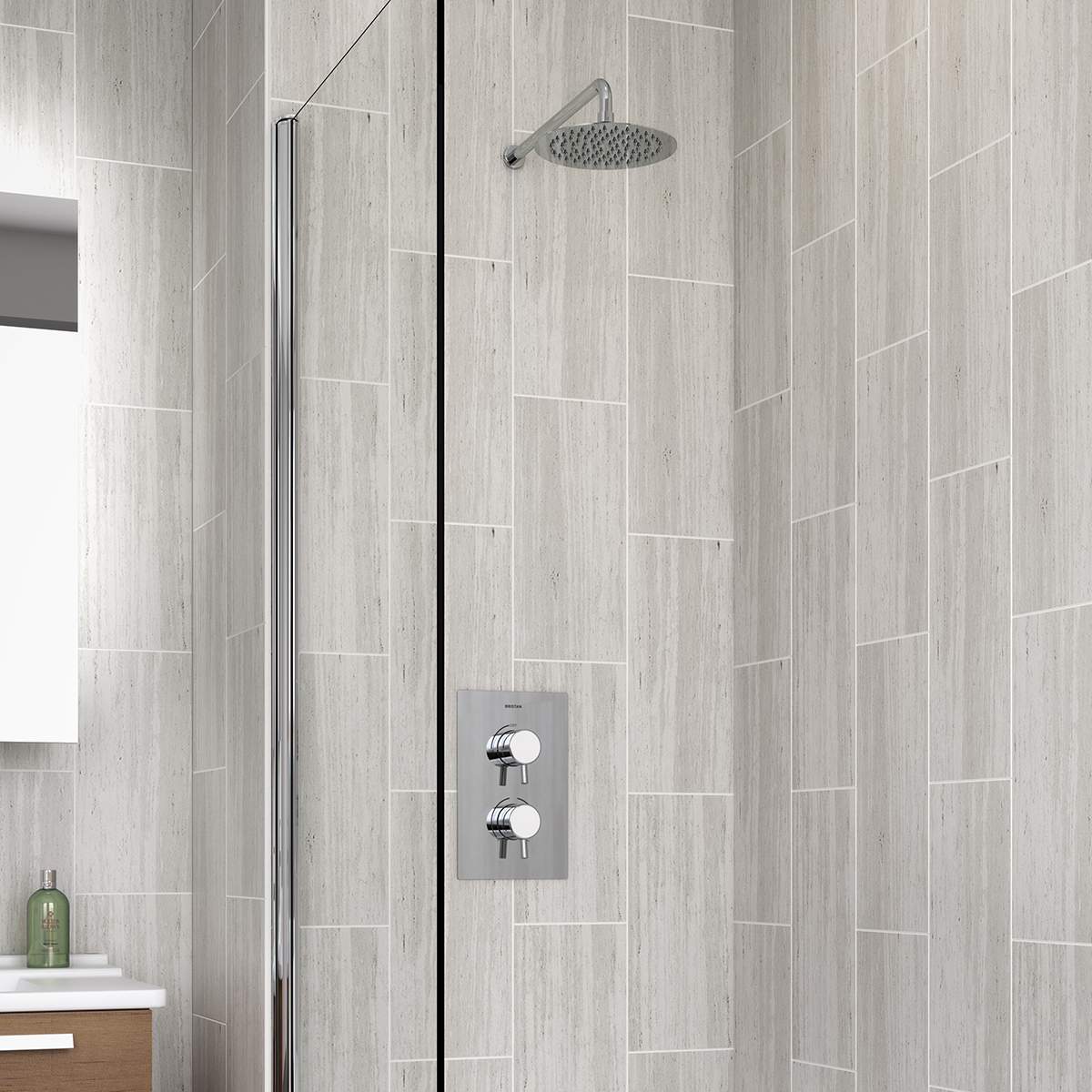 Bristan Prism Recessed Concealed Dual Control Bath and Shower Pack (PRISM SHWR PK)