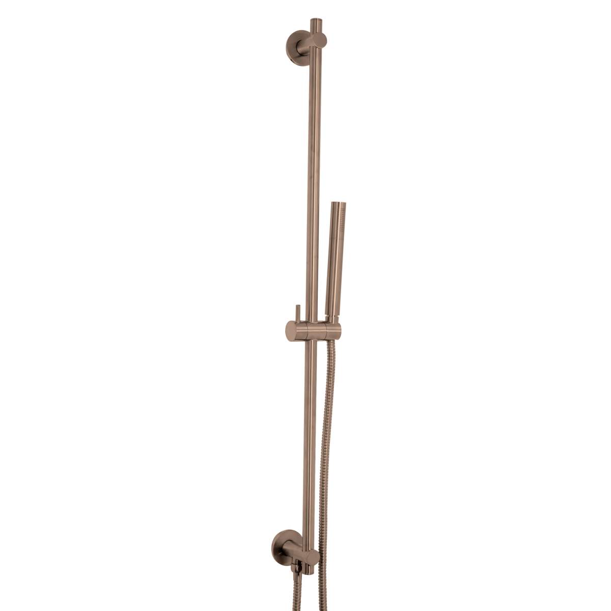 JTP Vos Brushed Bronze Slide Rail with Single Function Hand Shower and Hose with Bottom Outlet (211218BRZ)