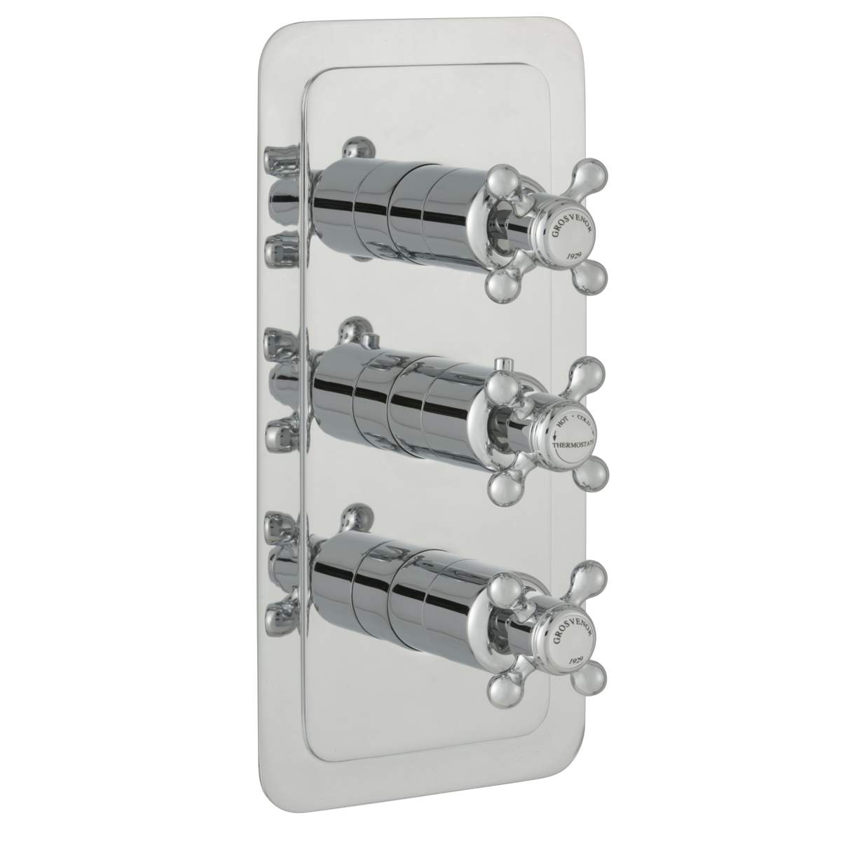 JTP Grosvenor Cross Chrome Thermostatic 2 Outlet Shower Valve (76690)