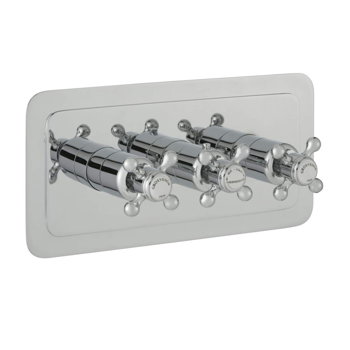 JTP Grosvenor Cross Chrome Thermostatic 3 Outlet Shower Valve (76692)