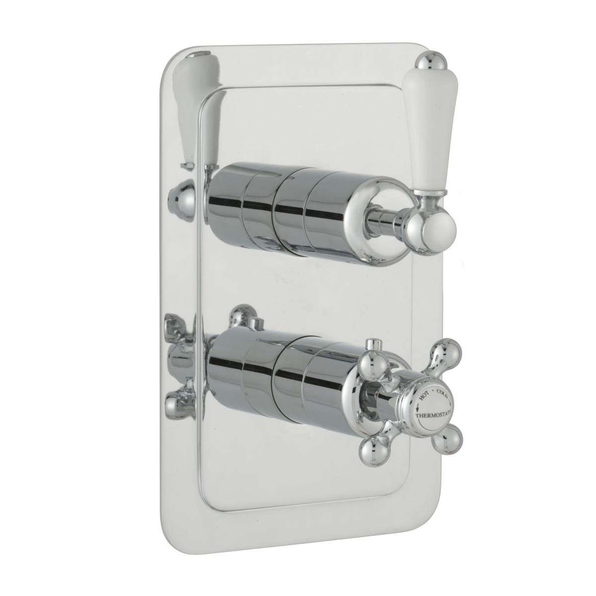 JTP Grosvenor Lever Chrome Thermostatic 2 Outlet Shower Valve (85671)