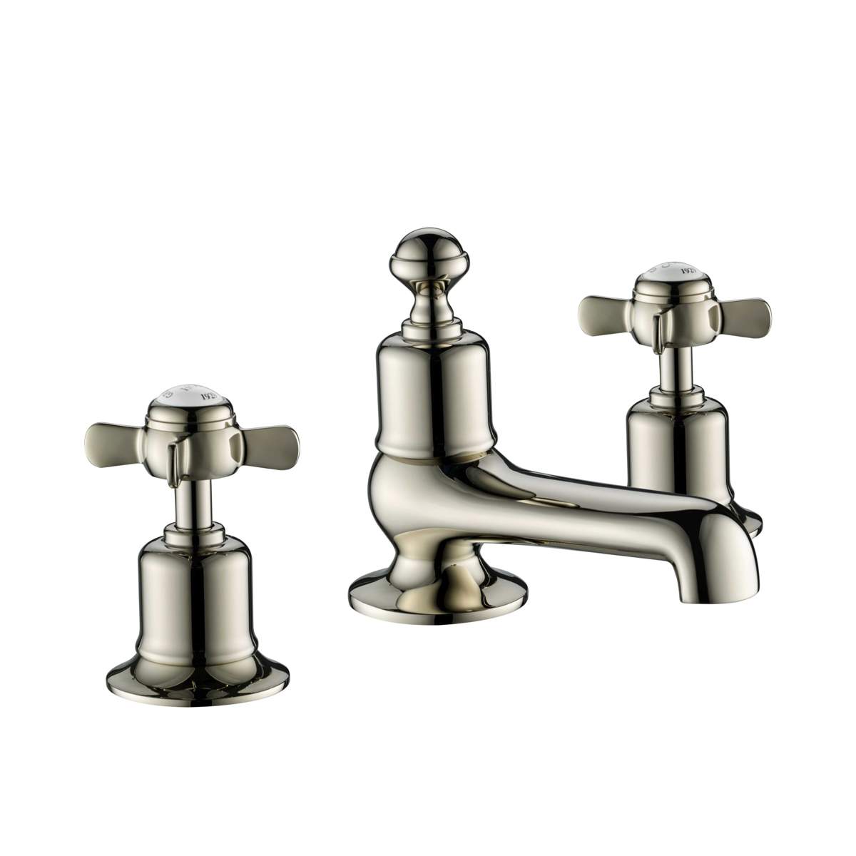 JTP Grosvenor Pinch Nickel 3 Hole Basin Mixer (98193NK)