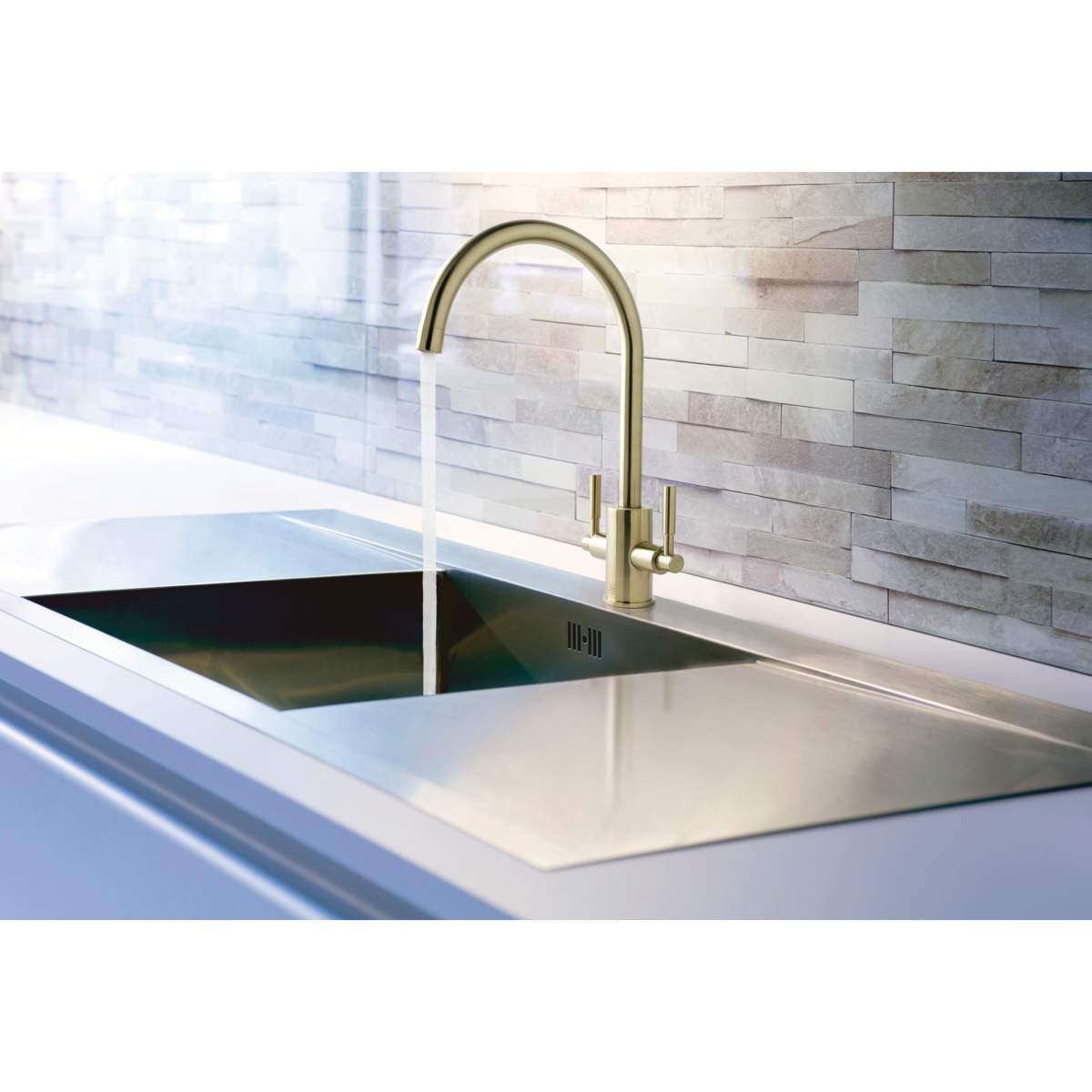 JTP Newbury Brushed Brass Sink Mixer (BBRN182)