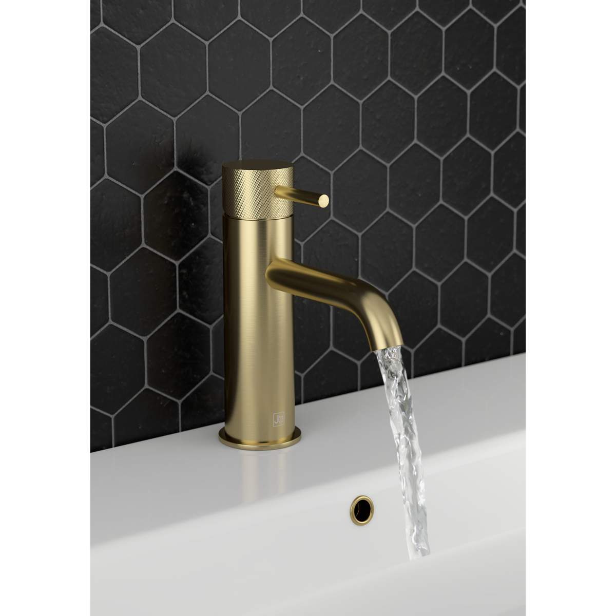 JTP Vos Brushed Brass Single Lever Basin Mixer with Designer Handle (DH23008ABBR)