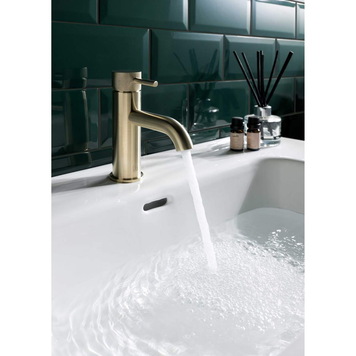 JTP Vos Brushed Brass Single Lever Basin Mixer with Designer Handle (DH23008ABBR)