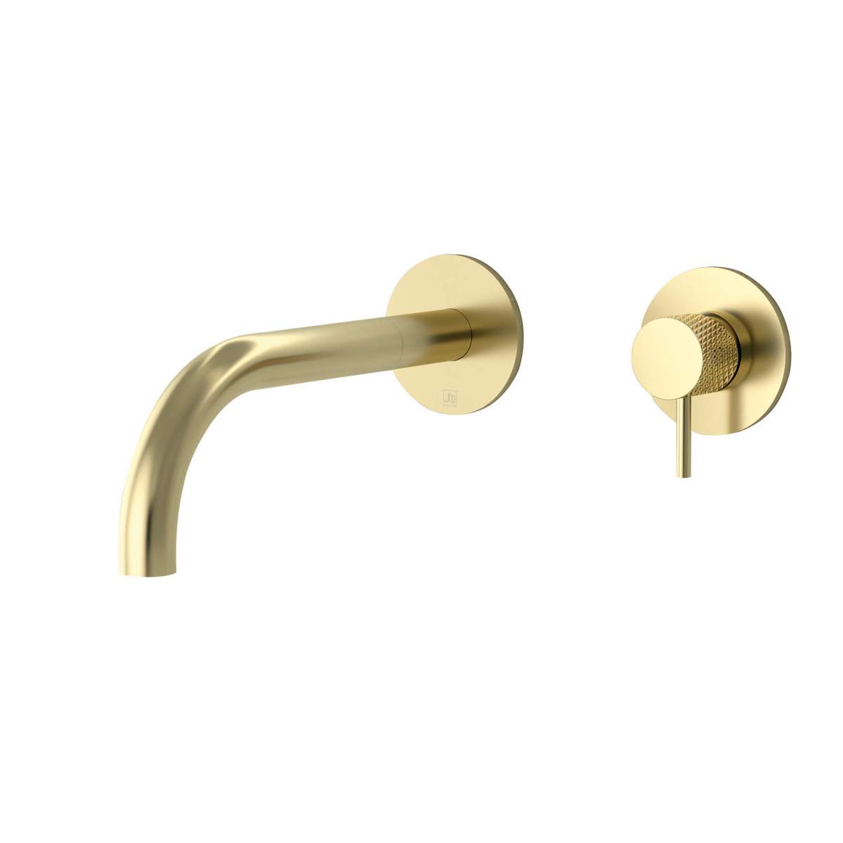JTP Vos Brushed Brass Single Lever Wall Mounted Basin Mixer with 250mm Spout (DH23273BBR)