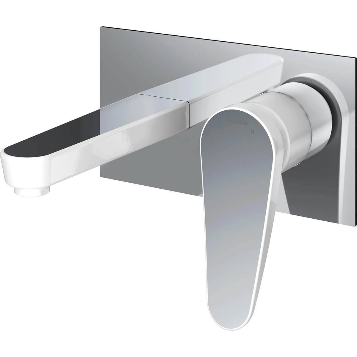 Bristan Claret Wall Mounted White/Chrome Bath Filler (CLR WMBF WHT)