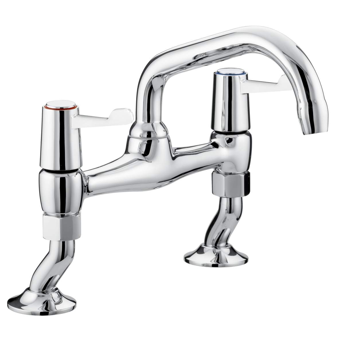 Bristan Pillar Bridge Sink Mixer with 3'' (76Mm) Levers (VAL2 PSNK C CD)