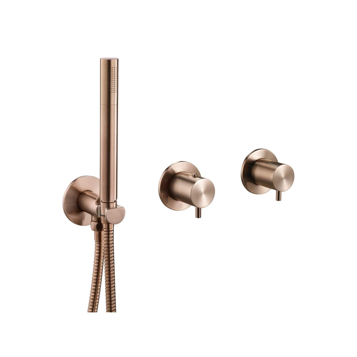 JTP Vos Brushed Bronze Modular Thermostatic Concealed 2 Outlet Shower Valve with Handset (21368BRZ)