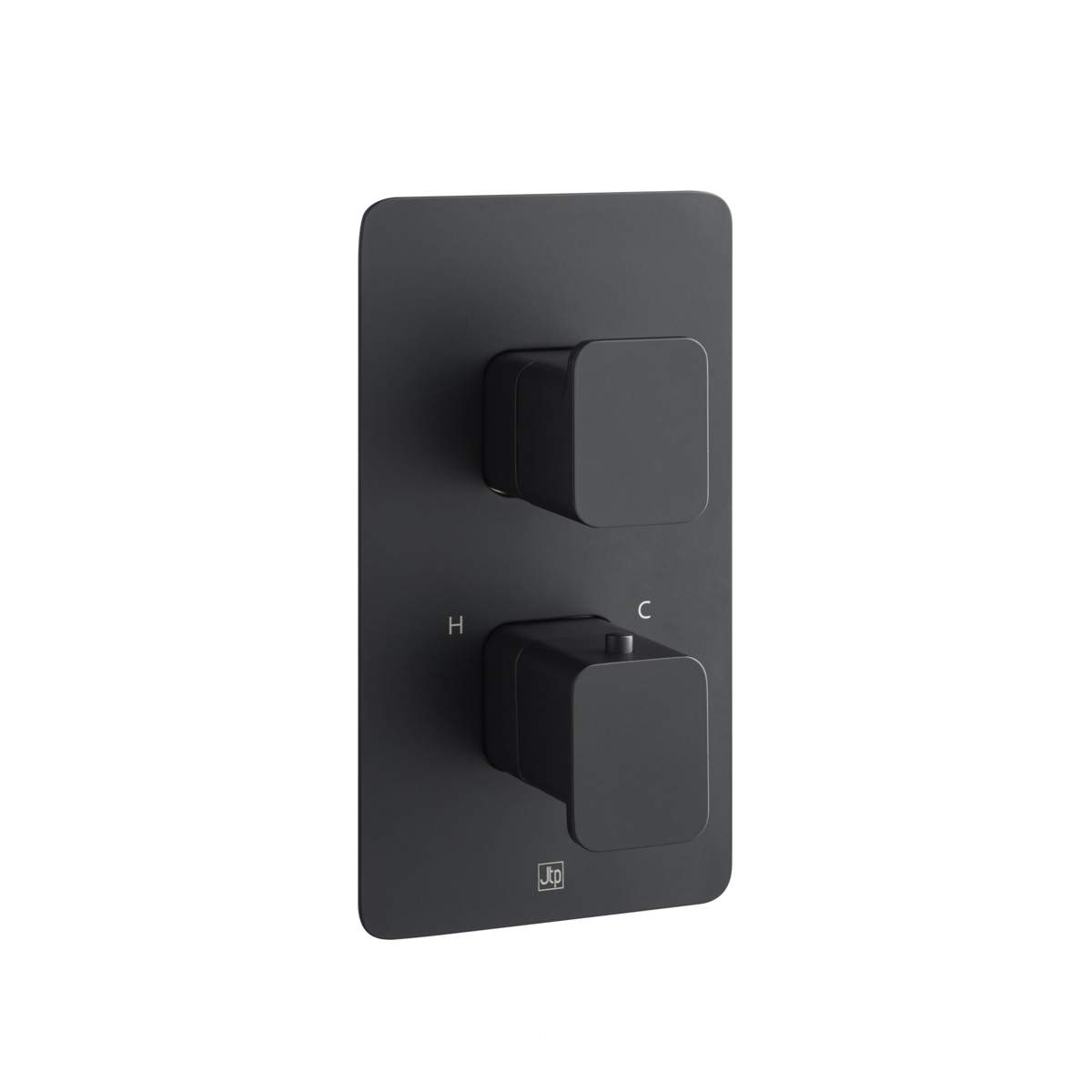 JTP Hix Matt Black Thermostatic Concealed 1 Outlet Shower Valve (38651MB)