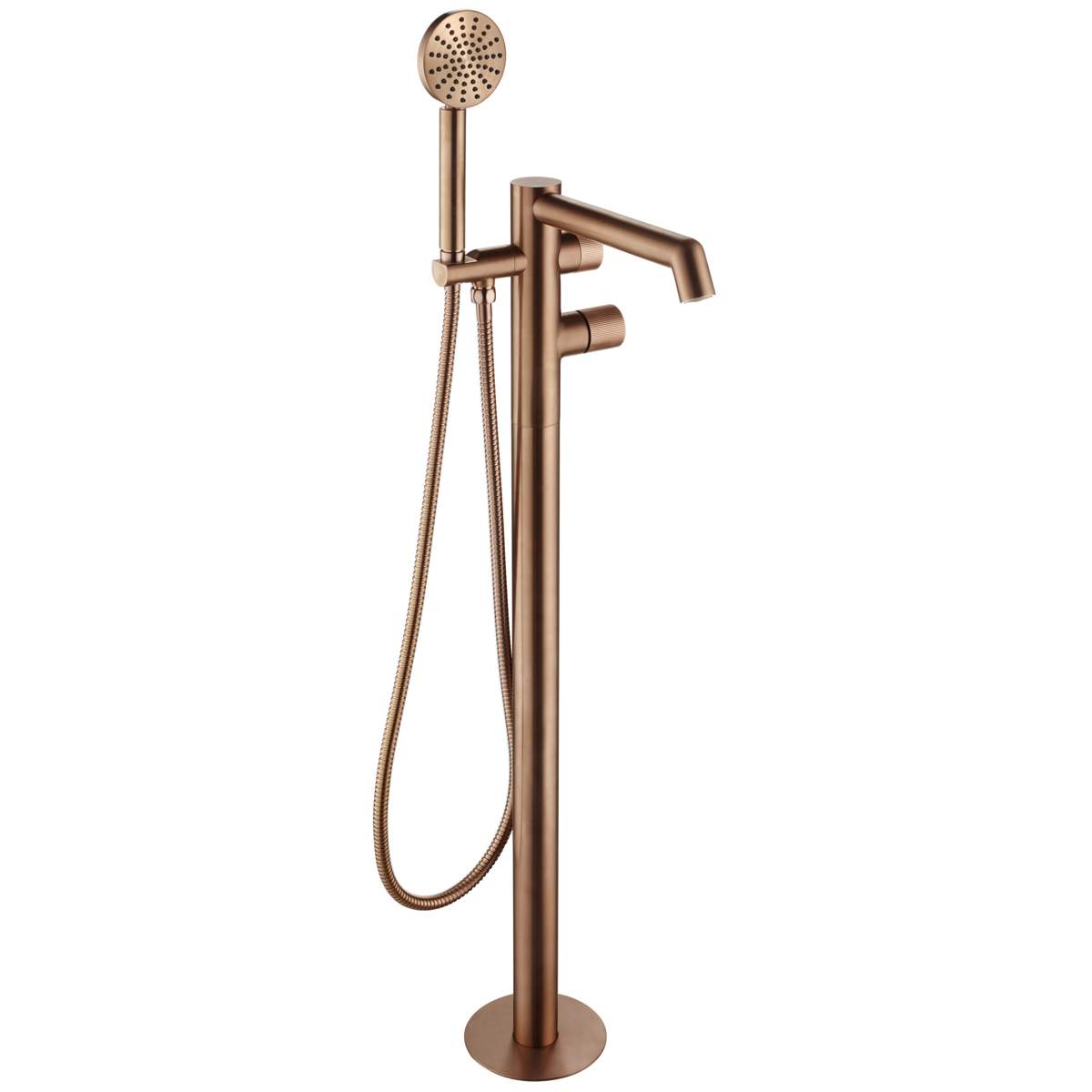 JTP Evo Brushed Bronze Floor Standing Bath Shower Mixer with Kit but no Lever (61534BRZ)