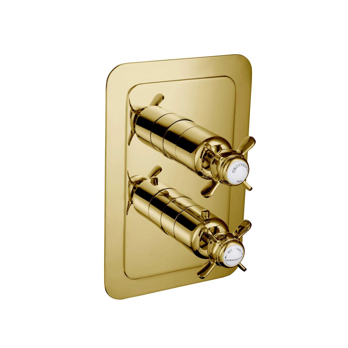 JTP Grosvenor Pinch Antique Brass Edition Thermostatic 1 Outlet Shower Valve (98651G)