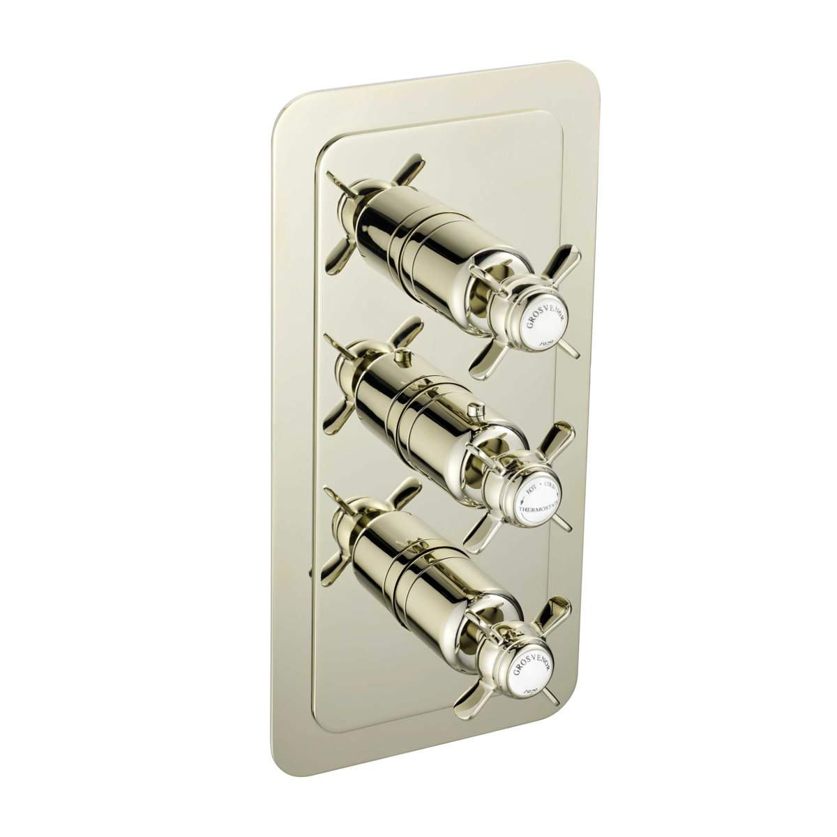 JTP Grosvenor Pinch Nickel Thermostatic 2 Outlet Shower Valve (98690NK)