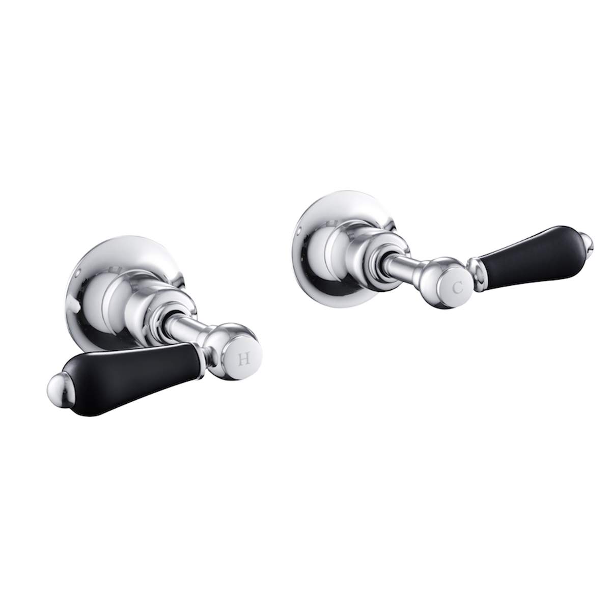 JTP Grosvenor Lever Black Edition Wall Valves 1/2 (GB85089)